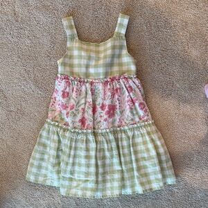 2T Rachel Zoe Green and Pink Kids Dress